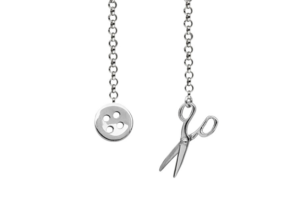 VEZZO lapel chain BOTTONE N.1 + FORBICI SARTORIALI