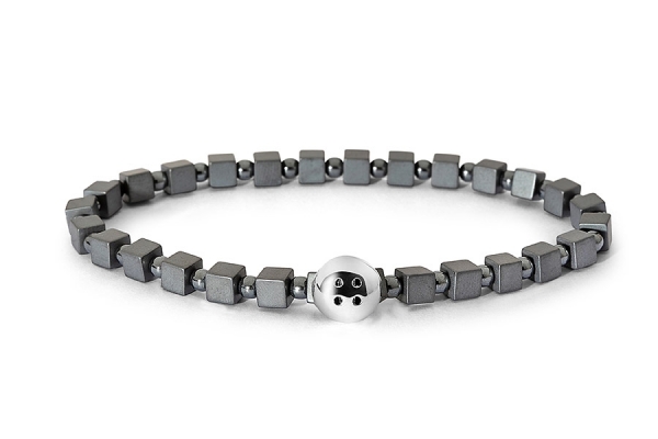 braccialetto CUBES EMATITE GRIGIA