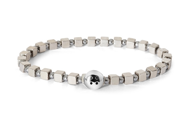braccialetto CUBES EMATITE SILVER 