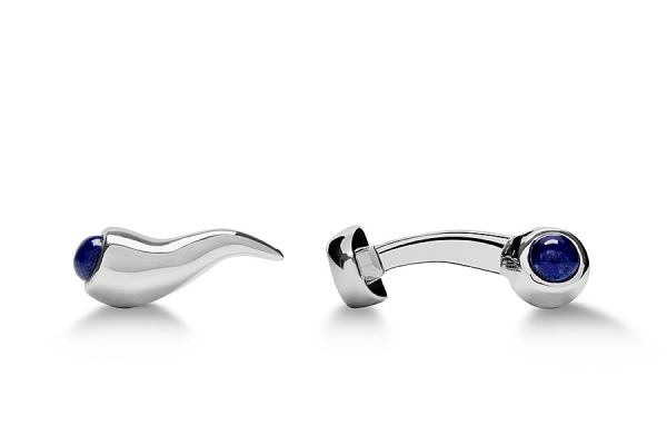 gemelli cornicello in lapis lazzuli 