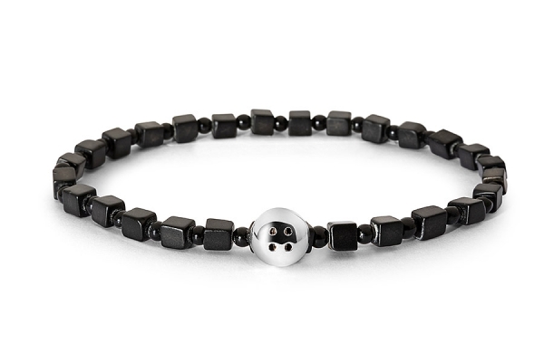 braccialetto Cubes onice nera