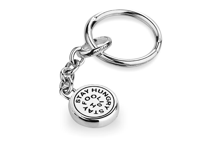 key ring STAY HUNGRY STAY FOOLISH (Cit. S. Jobs)