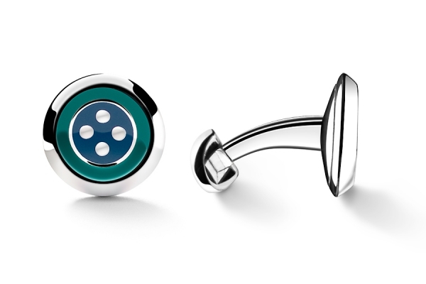 gemelli BOTTONE SMALTO BLU_VERDE